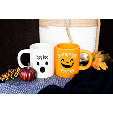 Pearhead Happy Fall Y'all Mug, Autumn Coffee Mug, Home Dećor Accessories, Orange, 15oz, Fall Kitchen Decorations, Holiday Tea or Coffee Mug