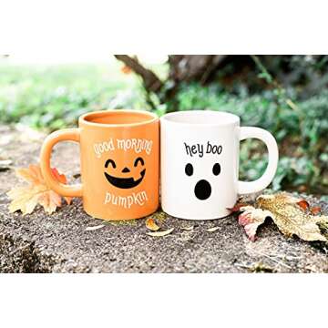 Pearhead Happy Fall Y'all Mug, Autumn Coffee Mug, Home Dećor Accessories, Orange, 15oz, Fall Kitchen Decorations, Holiday Tea or Coffee Mug