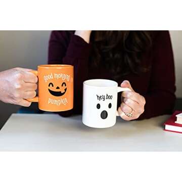 Pearhead Happy Fall Y'all Mug, Autumn Coffee Mug, Home Dećor Accessories, Orange, 15oz, Fall Kitchen Decorations, Holiday Tea or Coffee Mug