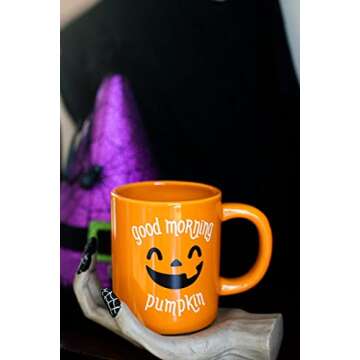 Pearhead Happy Fall Y'all Mug, Autumn Coffee Mug, Home Dećor Accessories, Orange, 15oz, Fall Kitchen Decorations, Holiday Tea or Coffee Mug