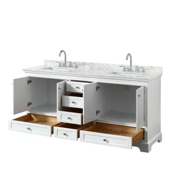 Wyndham Deborah 72" Double Vanity with Marble and Sinks