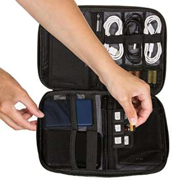 Electronics Organizer Tech Case - Travel Tech Accessory Organizer
