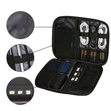 Electronics Organizer Tech Case - Travel Tech Accessory Organizer