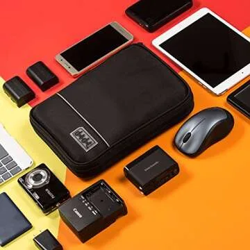 Electronics Organizer Tech Case - Travel Tech Accessory Organizer