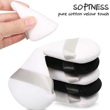Maitys 10 Pcs Triangle Makeup Powder Puff Set for Flawless Finish