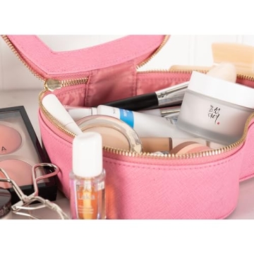Aaly Beauty Heart Makeup Bag - Pink Heart Organizer for Gifts