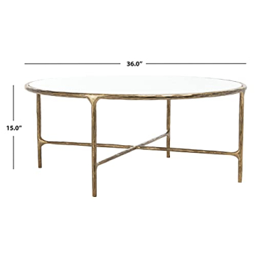SAFAVIEH Jessa Round Coffee Table with Marble Top