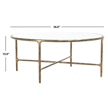 SAFAVIEH Jessa Round Coffee Table with Marble Top