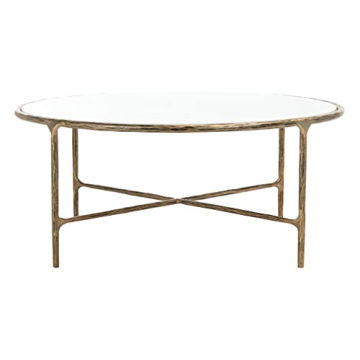 SAFAVIEH Jessa Round Coffee Table with Marble Top