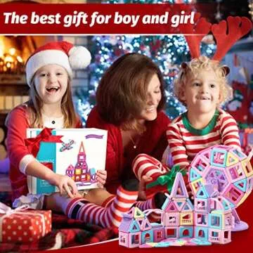 Tolnetr 117PCS Magnetic Tiles Toys, Castle Magnetic Building Blocks Toys for 3 Year Old Girl Gifts, Montessori Toddler Gifts for 3 4 5 6 7 Year, Construction Magnet Toys for Kids Ages 4-8