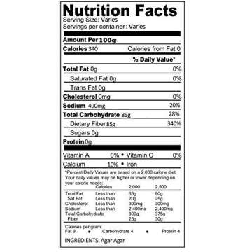 Agar Agar Powder 8 OZ | Premium Vegan Gelatin Thickener - Sugar-free, Gluten-free