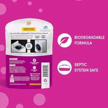 Lemi Shine Washing Machine Cleaner, Restore Performance, Biodegradable Ingredients (1 Count)
