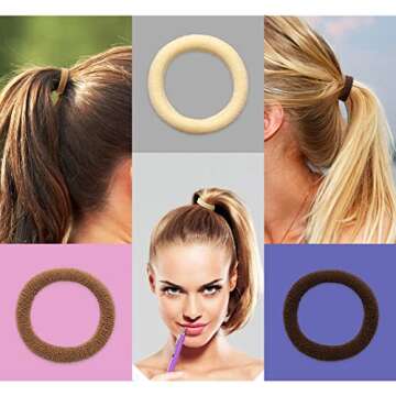 JIRIS Cotton Hair Ties 100PCS No Damage Elastic Holders