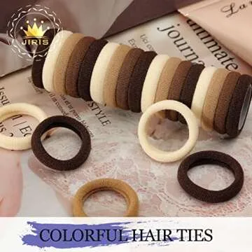 JIRIS Cotton Hair Ties 100PCS No Damage Elastic Holders