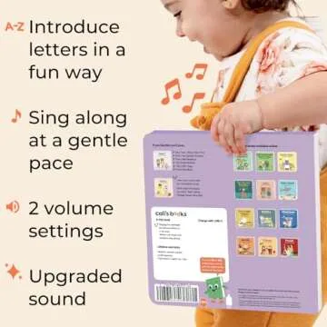 Calis Books ABC Book | Great Alphabet Learning Toy with The ABC Song | Sound Books for Toddlers 1-3 | Great Books for 1 Year Old | Toddler Learning Toys Ages 2-4 | Speech Therapy Toys