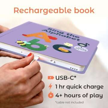 Calis Books ABC Book | Great Alphabet Learning Toy with The ABC Song | Sound Books for Toddlers 1-3 | Great Books for 1 Year Old | Toddler Learning Toys Ages 2-4 | Speech Therapy Toys