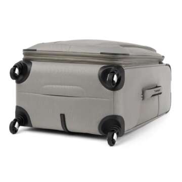 Travelpro Maxlite 5 Softside Expandable Checked Luggage with 4 Spinner Wheels, Lightweight Suitcase, Men and Women, Champagne, Checked Medium 25-Inch