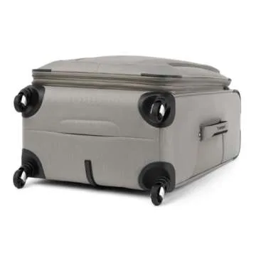 Travelpro Maxlite 5 Softside Expandable Checked Luggage with 4 Spinner Wheels, Lightweight Suitcase, Men and Women, Champagne, Checked Medium 25-Inch