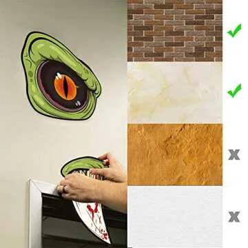 CCINEE Halloween Monster Face Decoration for Doors