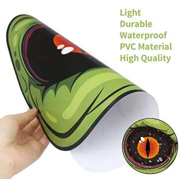 CCINEE Halloween Monster Face Outdoor Decoration,Large Eyes Fangs Nostril Garage Door Archway Entryway Trunk Decorations for Halloween Outdoor Decoration Props Supplies