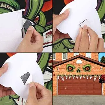 CCINEE Halloween Monster Face Decoration for Doors