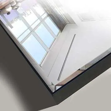 ZBEIVAN Full Length Mirror 65"x23.6" Standing or Wall Hanging, Vertical Black Frame HD Rectangle Full Body Tall Big Floor Stand up or Wall Mounted Mirror