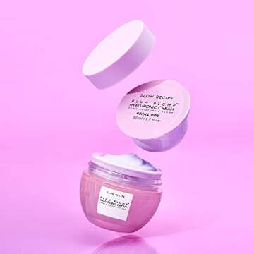 Glow Recipe Plum Plump Hyaluronic Acid Face Cream, Refill - Hydrating, Firming & Plumping Facial Moi...