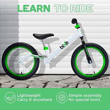 Bixe Balance Bike - 16" (40.6 cm) Big Kids' Training Bikes - Kids Balance Bike Designed for Children...