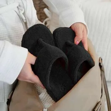 Acorn Women's Spa Thong Slippers with Cloud Contour Comfort - Arch Support and Plush Fluffy Terry Lining, Perfect for Beach, Camping, Poolside, or Bathroom Wear, Natural, 8 - 9