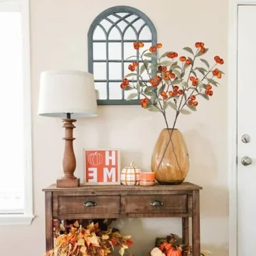 Arborus 2PCS Artificial Fall Stems for Vibrant Autumn Décor