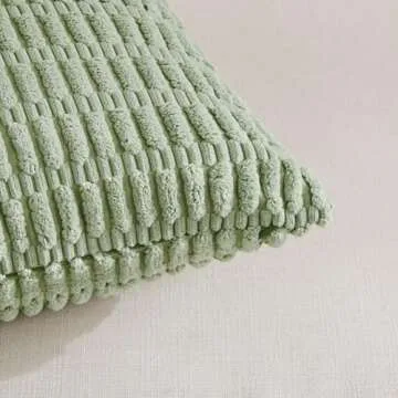 Sage Green Corduroy Pillow Covers for Home Decor