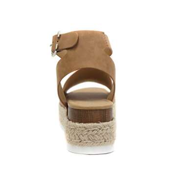Soda Topic Open Toe Buckle Wedge Sandals - Trendy Comfort for Summer