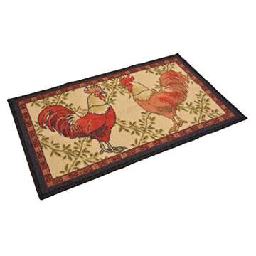 Kitchen Collection Rooster Beige Multi-Color Area Rug