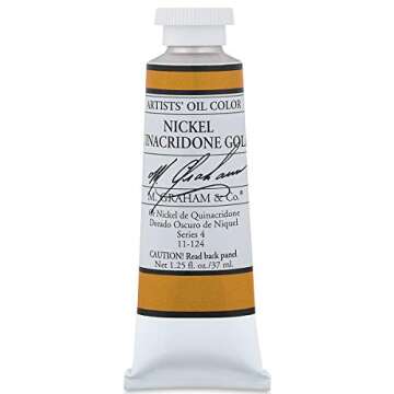 M. Graham & Co. GRM-11-124 Oil Paint, Nickel Quinacridone Gold - Artist Quality with Walnut Oil