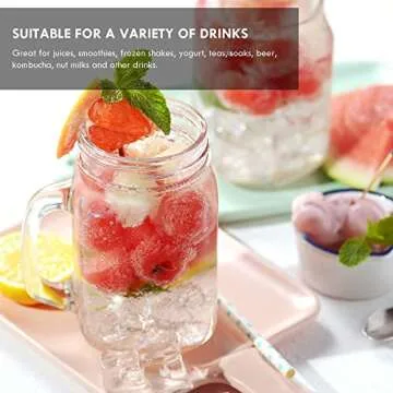 Buy DESIYUE Mason Jar Cups Set – 9 Pack with Straws