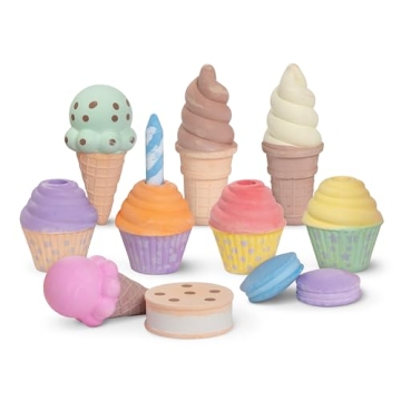 Melissa & Doug Ice Cream & Cake Chalk Set - Arts And Crafts For Kids, Sidewalk Chalk For Kids Ages 3...