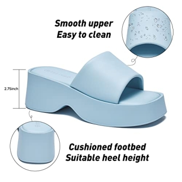 EETTARO Women's Stylish Platform Sandals - Slip-On Comfort