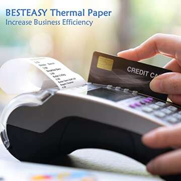 BESTEASY Thermal Receipt Paper - 50 Rolls for POS Printing
