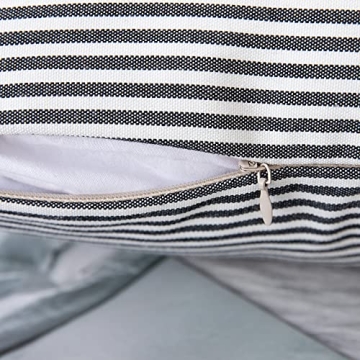 Elegant Throw Pillow Covers - Set of 2 Rustic Striped Design