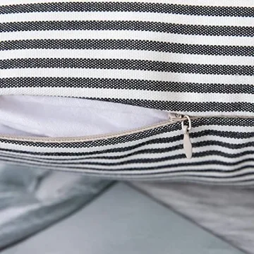 Elegant Throw Pillow Covers - Set of 2 Rustic Striped Design