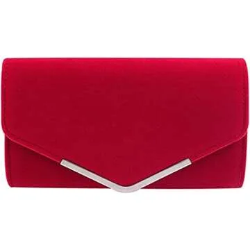 BBjinronjy Large Women Clutch Purse Evening Bag Prom Handbag With Detachable Chain for Wedding Velvet Elegant