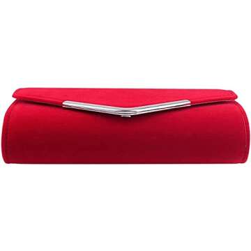 BBjinronjy Large Women Clutch Purse Evening Bag Prom Handbag With Detachable Chain for Wedding Velvet Elegant