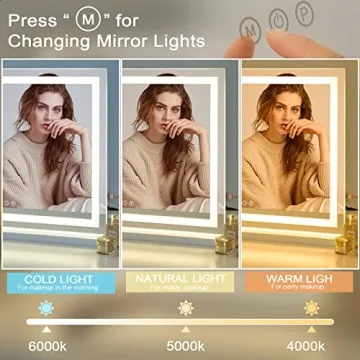 Sucedey Vanity Makeup Mirror with Lights & Magnification