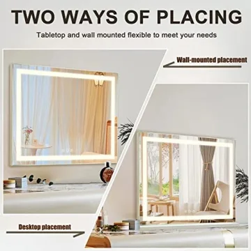 Sucedey Vanity Makeup Mirror with Lights & Magnification