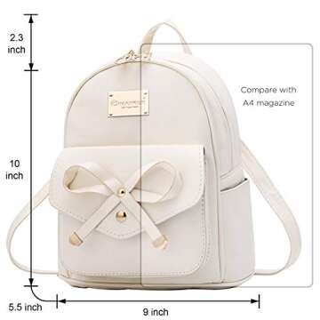 I IHAYNER Cute Leather Mini Backpack Purse for Girls