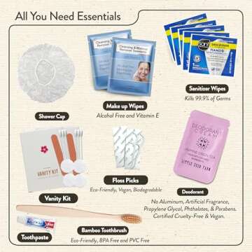 Luxury Natural 30 Piece Travel Kit for Women