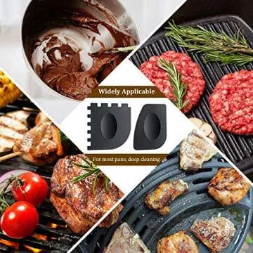 Patelai 7 Piece Cast Iron Cleaner Set for Easy Maintenance