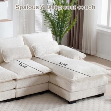 GNIXUU Cloud Sectional Sofa: Stylish & Comfortable Couch