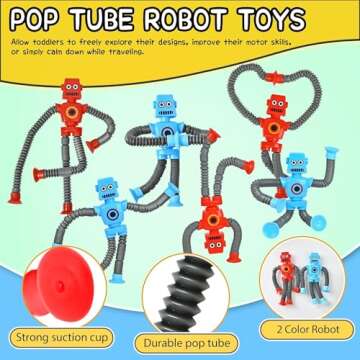 Sensory Travel Toys for Toddlers 6PC Autism Fidget Toy Pack Airplane Travel Activities Essential Bus...