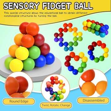 Sensory Travel Toys for Toddlers - 6PC Fidget Pack